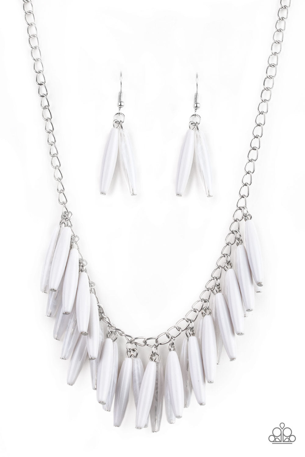 Full of Flavor - white - Paparazzi necklace