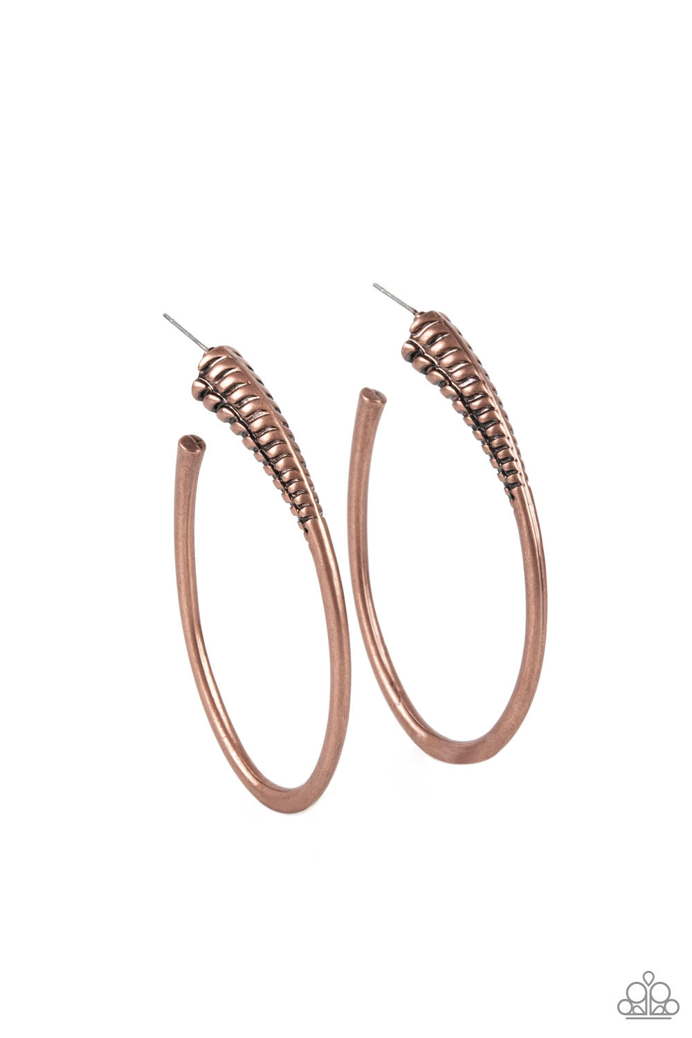 Fully Loaded - copper - Paparazzi earrings
