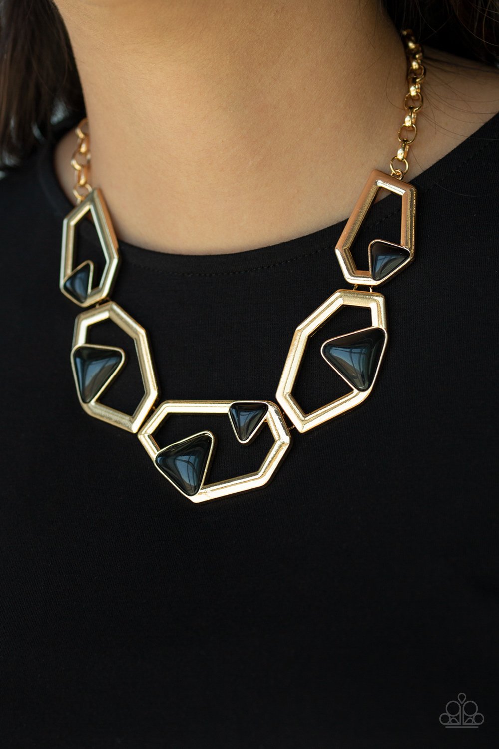 GEO-ing GEO-ing Gone-gold-Paparazzi necklace