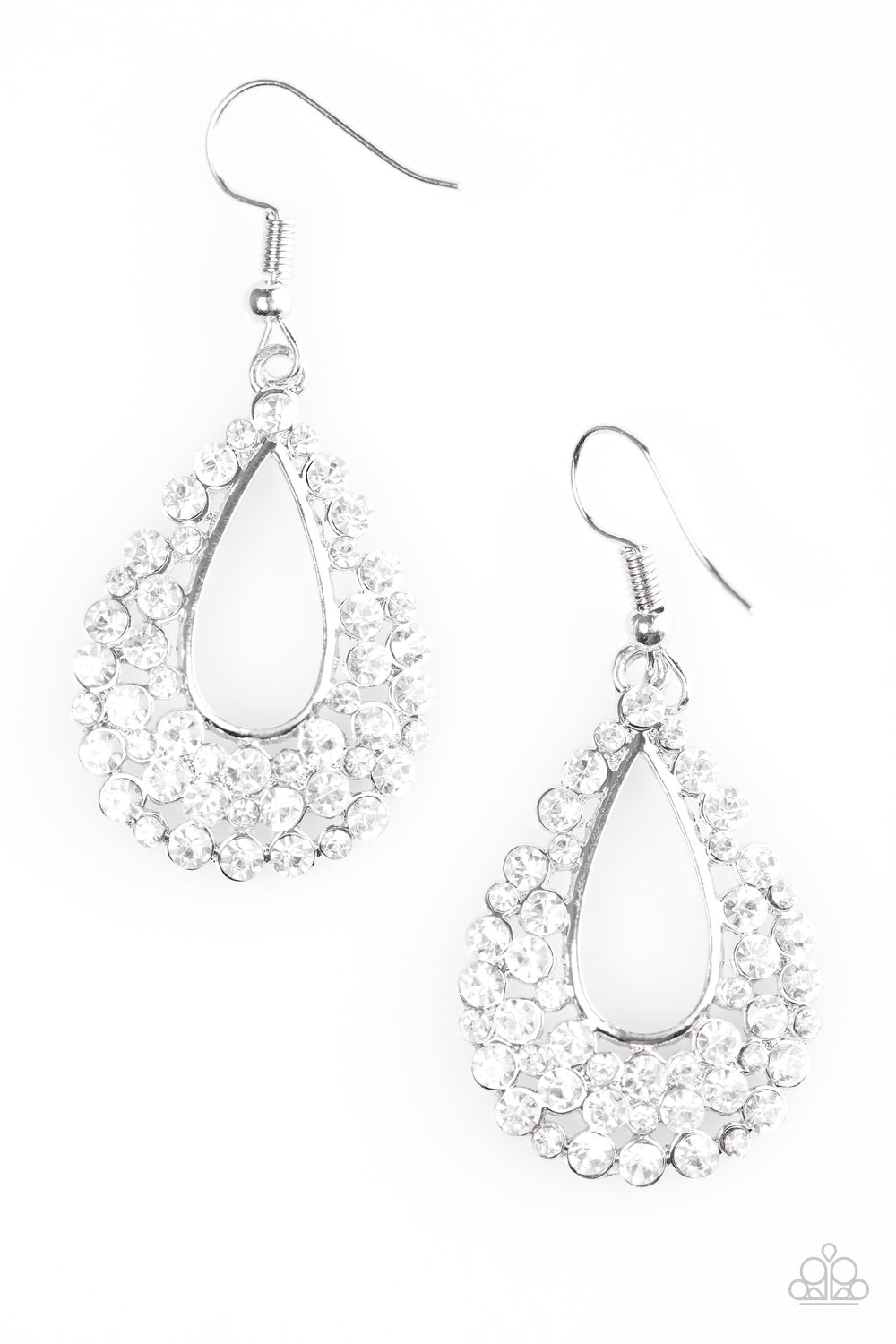 GLAM About Town - White - Paparazzi earrings