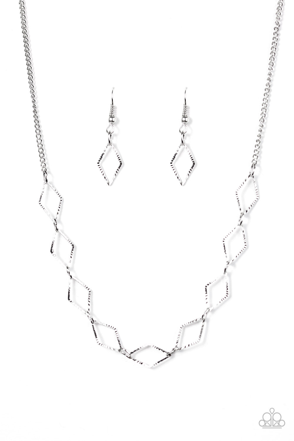 Serrated Chain Silver link Necklace