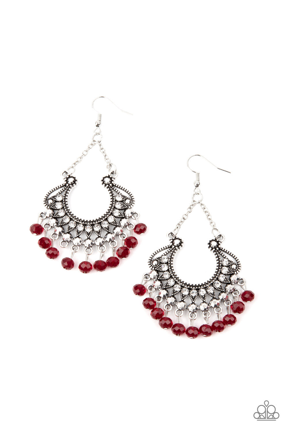 GLOW Down In Flames - red - Paparazzi earrings