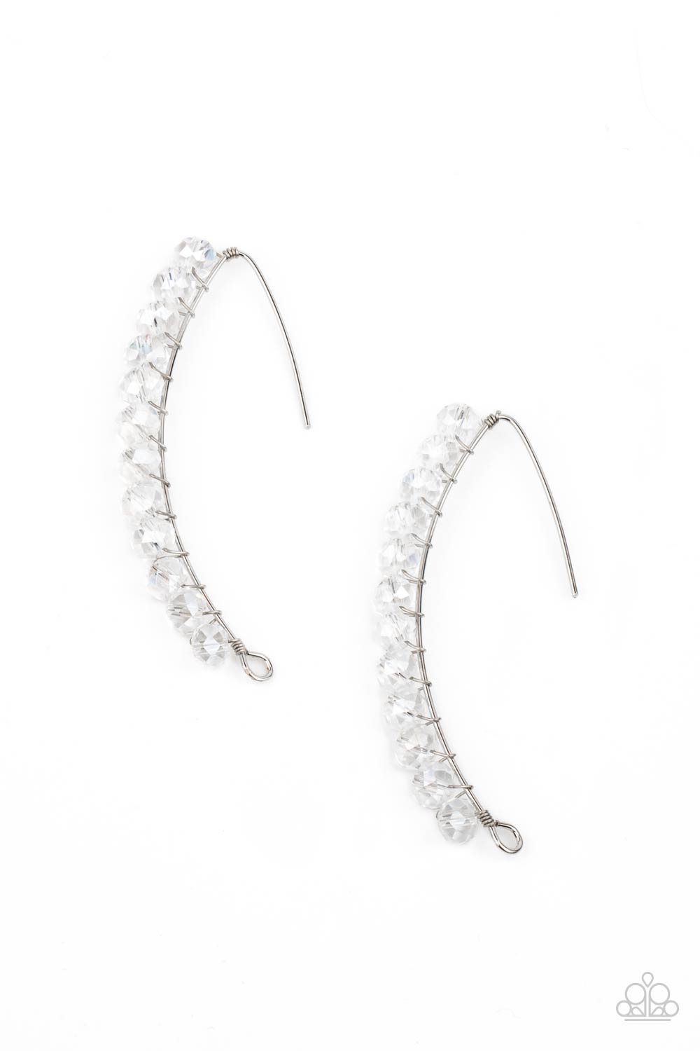 GLOW Hanging Fruit - white - Paparazzi earrings