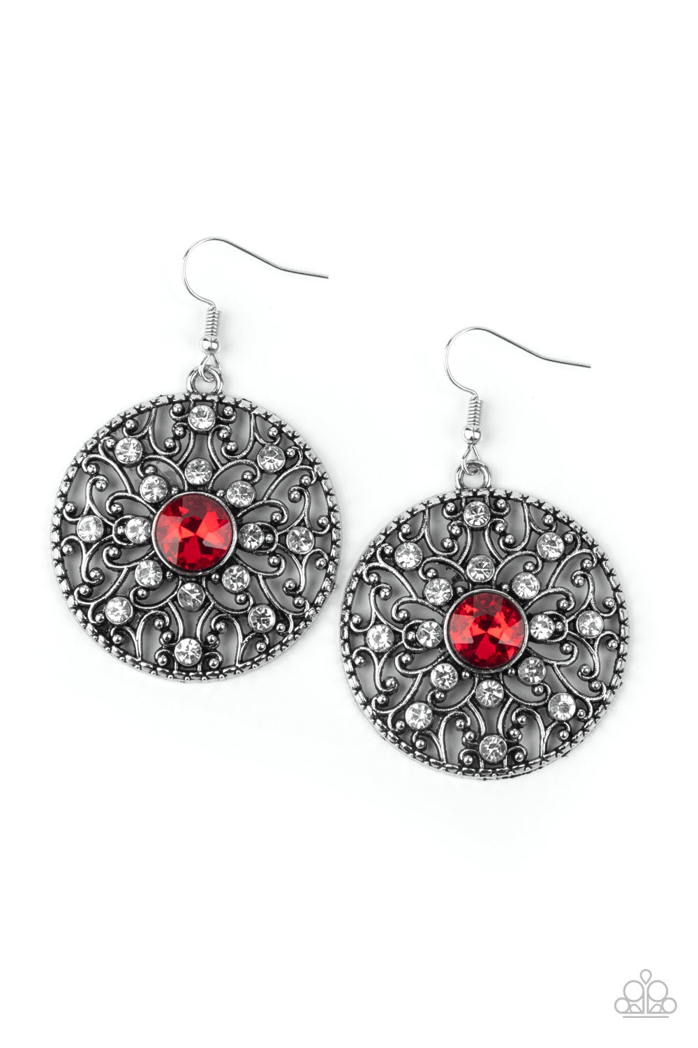 GLOW Your True Colors - red - Paparazzi earrings