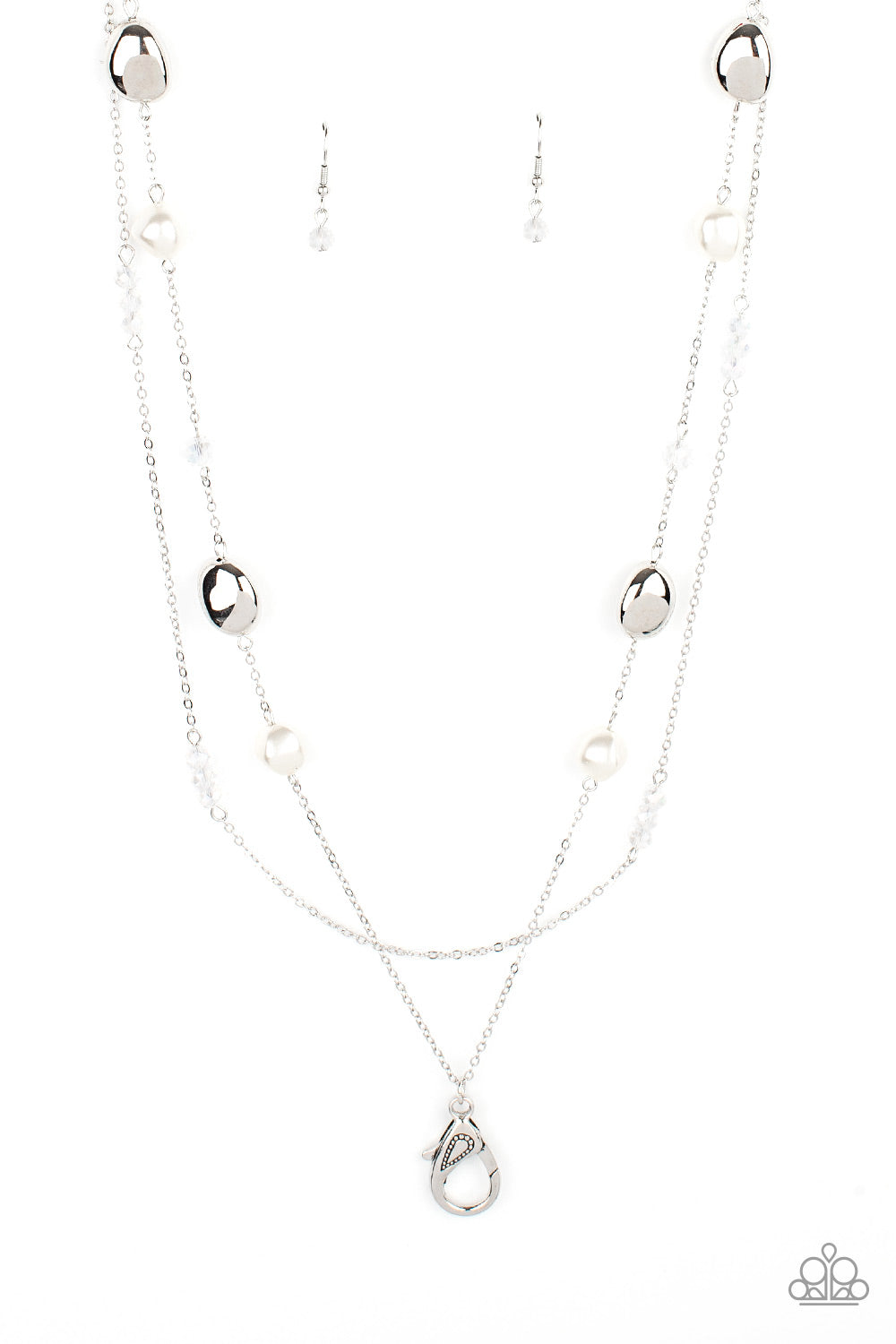 Gala Goals - white - Paparazzi LANYARD necklace