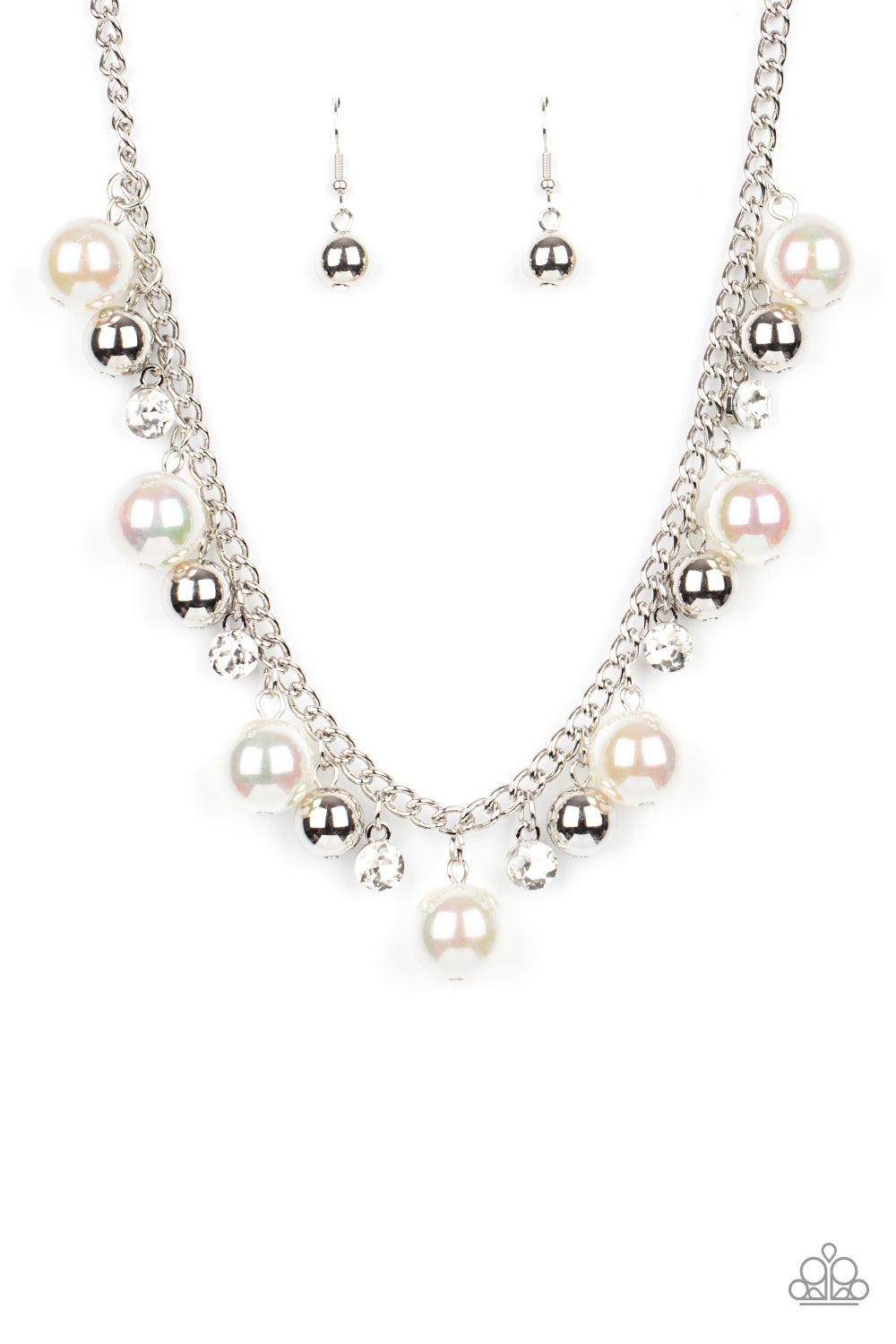 Galactic Gala - white - Paparazzi necklace