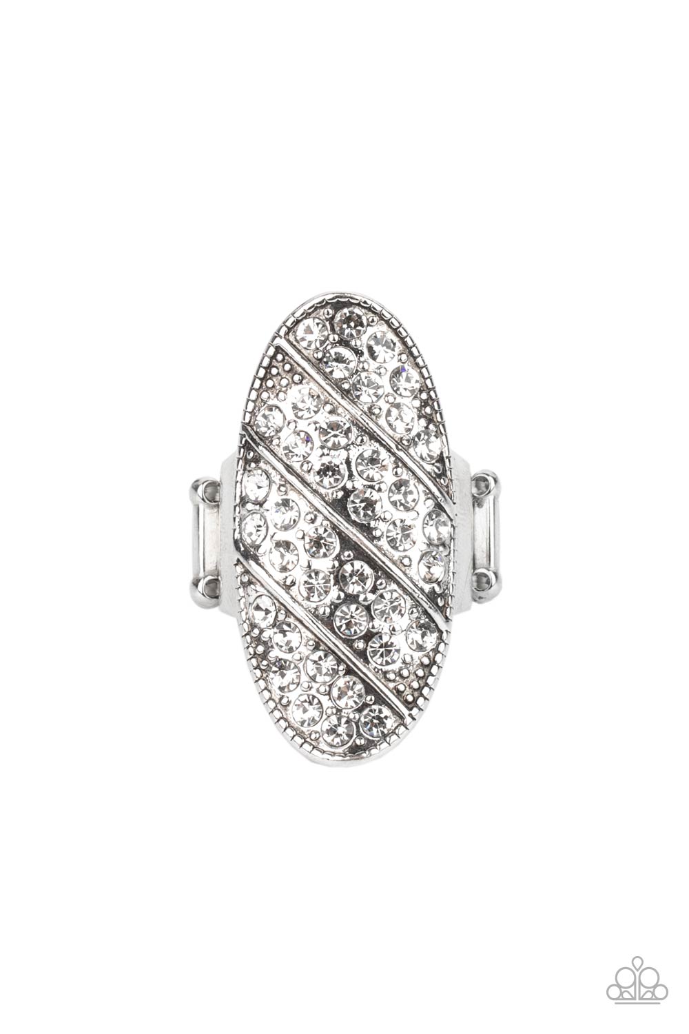 Galactic Glitz - white - Paparazzi ring