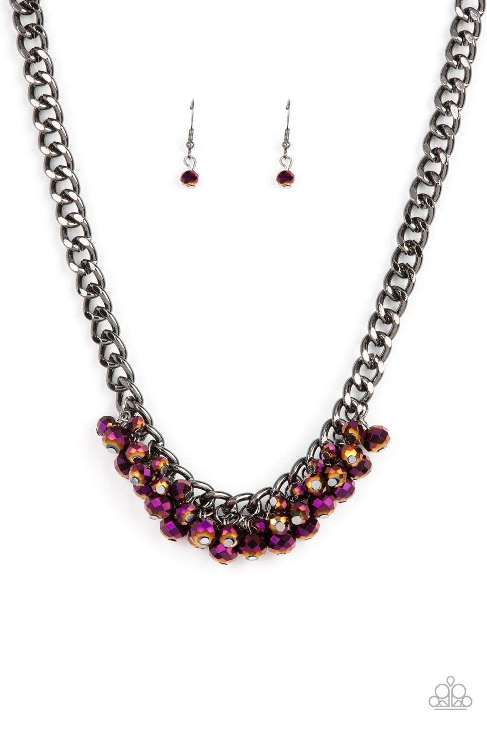 Galactic Knockout - purple - Paparazzi necklace