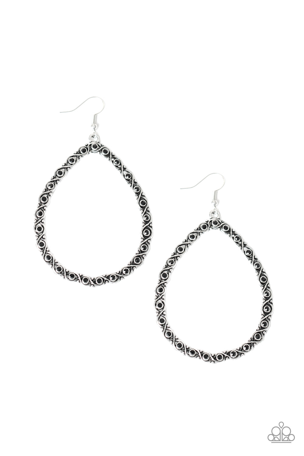 Galaxy Gardens - black - Paparazzi earrings