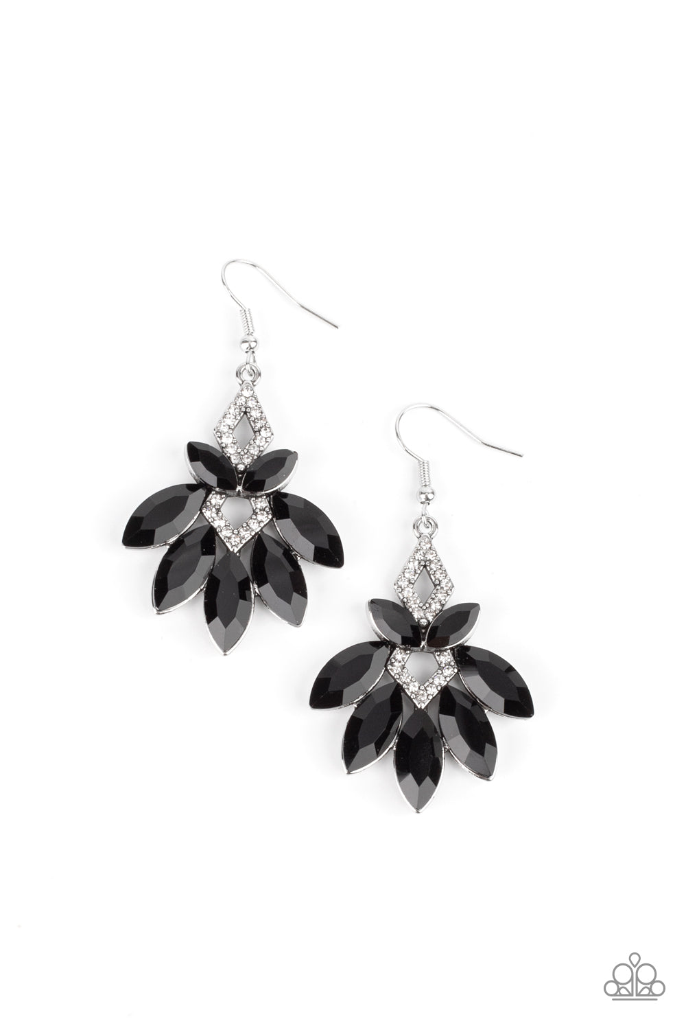 Galaxy Grandeur - black - Paparazzi earrings