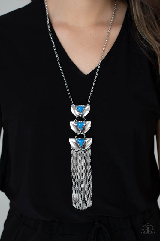 Gallery Expo - blue - Paparazzi necklace