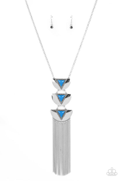 Gallery Expo - blue - Paparazzi necklace