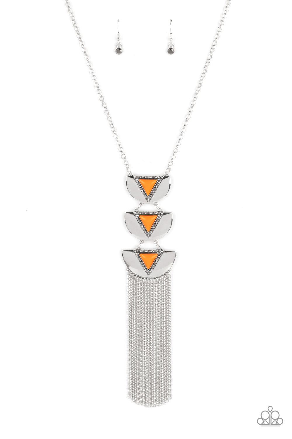 Gallery Expo - orange - Paparazzi necklace
