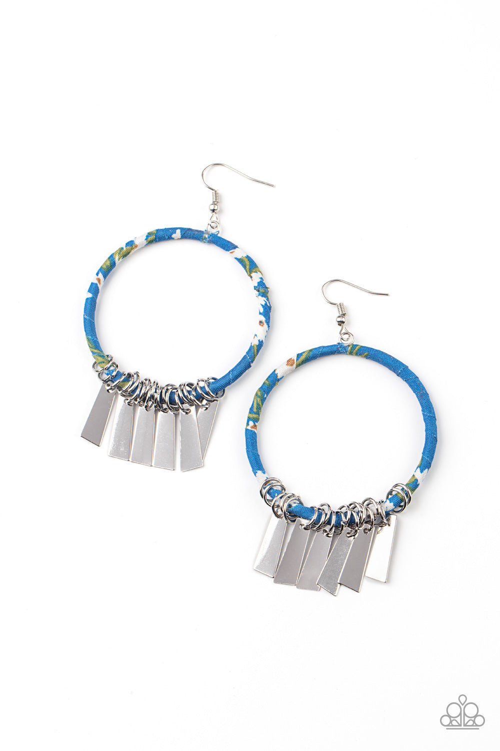 Garden Chimes - blue - Paparazzi earrings