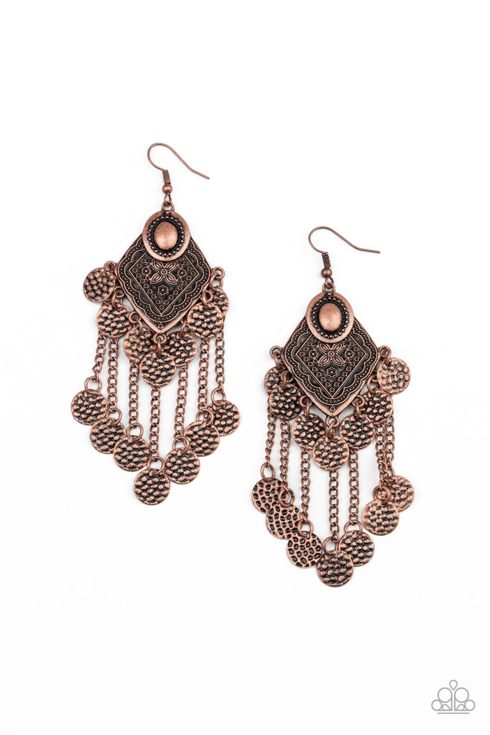 Garden Explorer - copper - Paparazzi earrings
