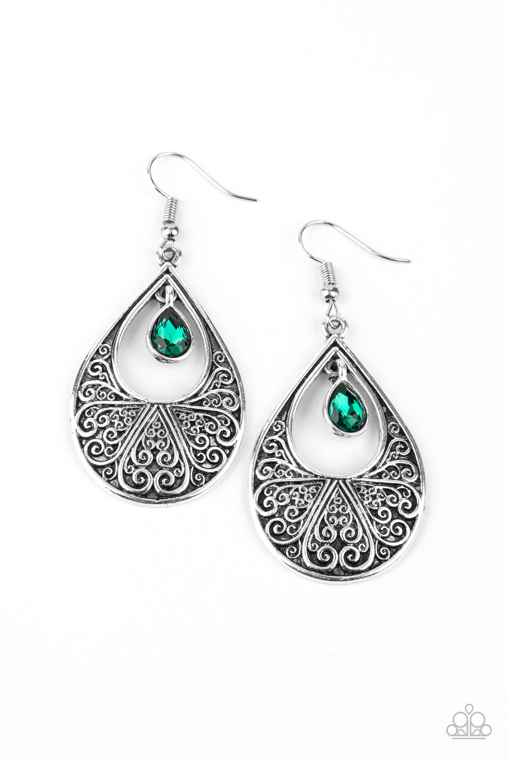 Garden Magic - green - Paparazzi earrings