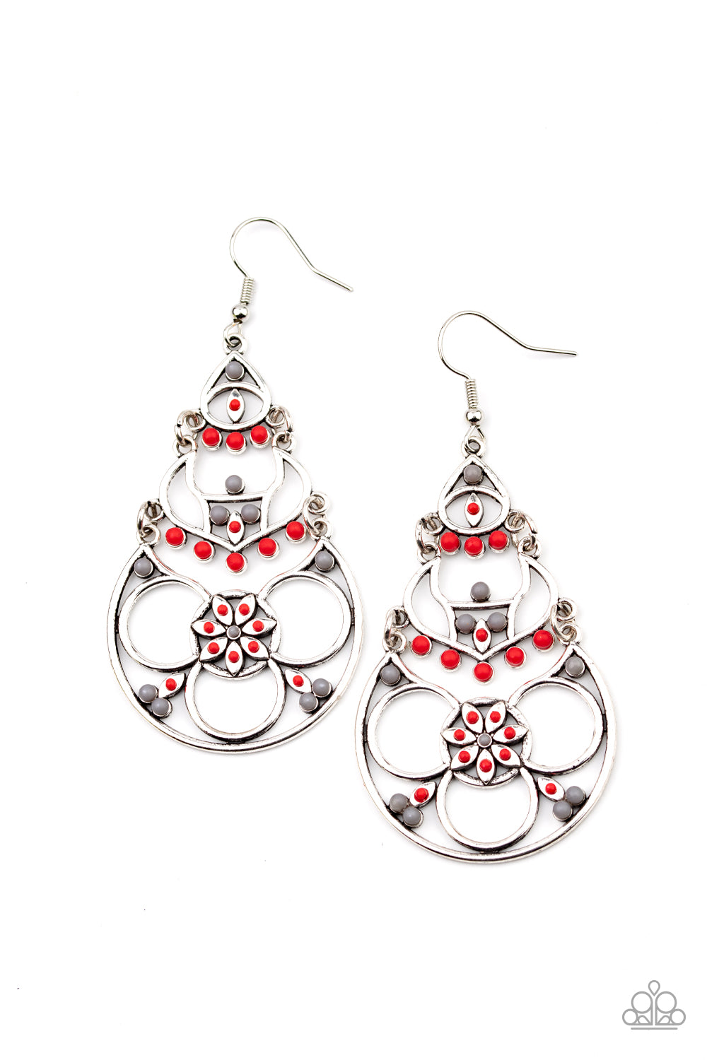 Garden Melody - red - Paparazzi earrings