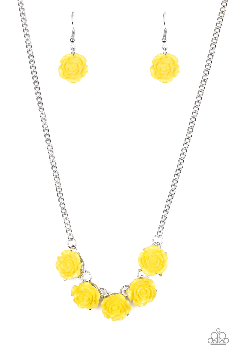 Garden Party Posh - yellow - Paparazzi necklace