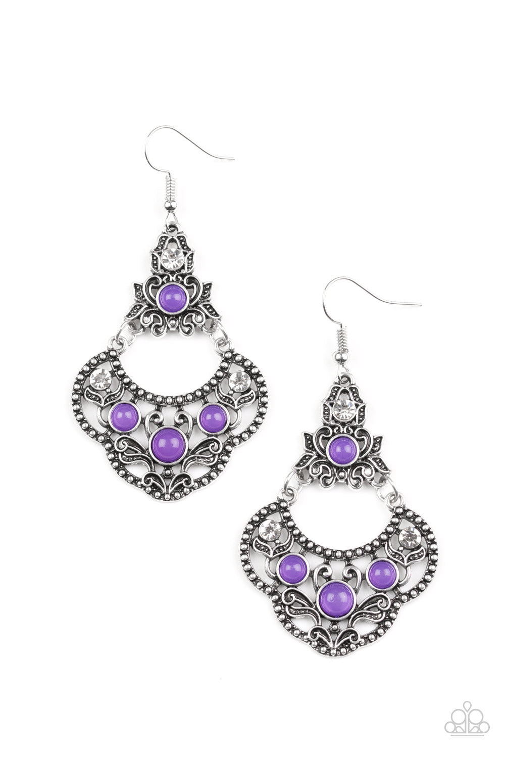 Garden State Glow - purple - Paparazzi earrings