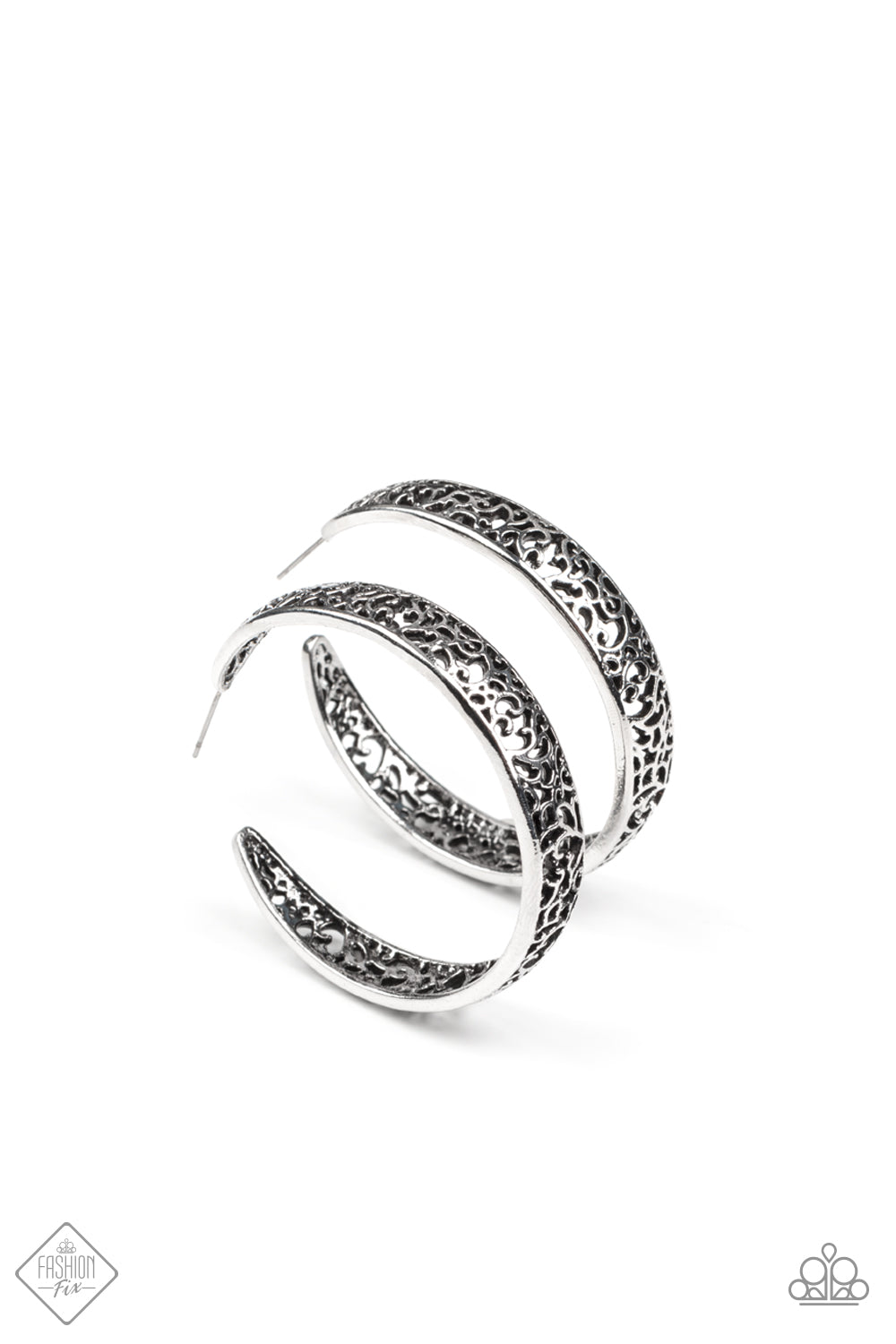 Garden for Two - silver - Paparazzi earrings