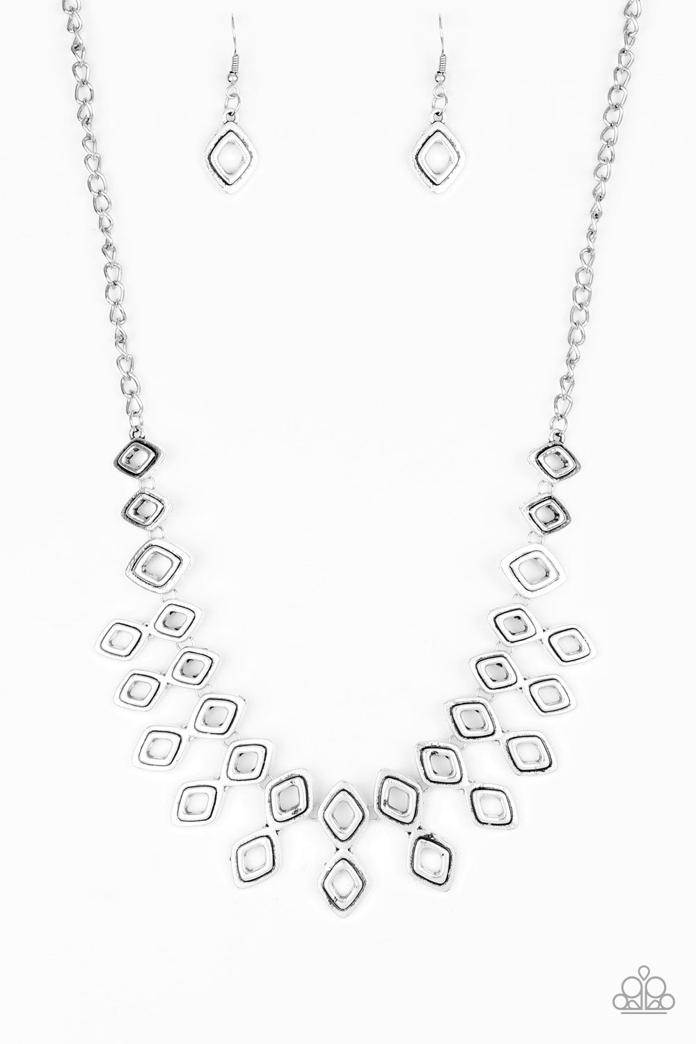 Geocentric - silver - Paparazzi necklace