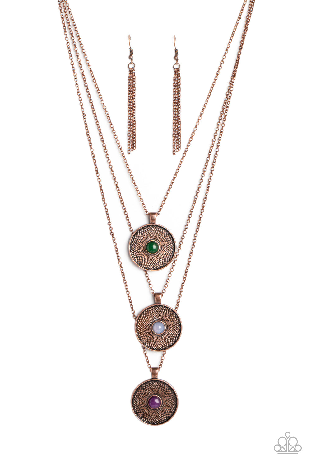 Geographic Grace - copper - Paparazzi necklace