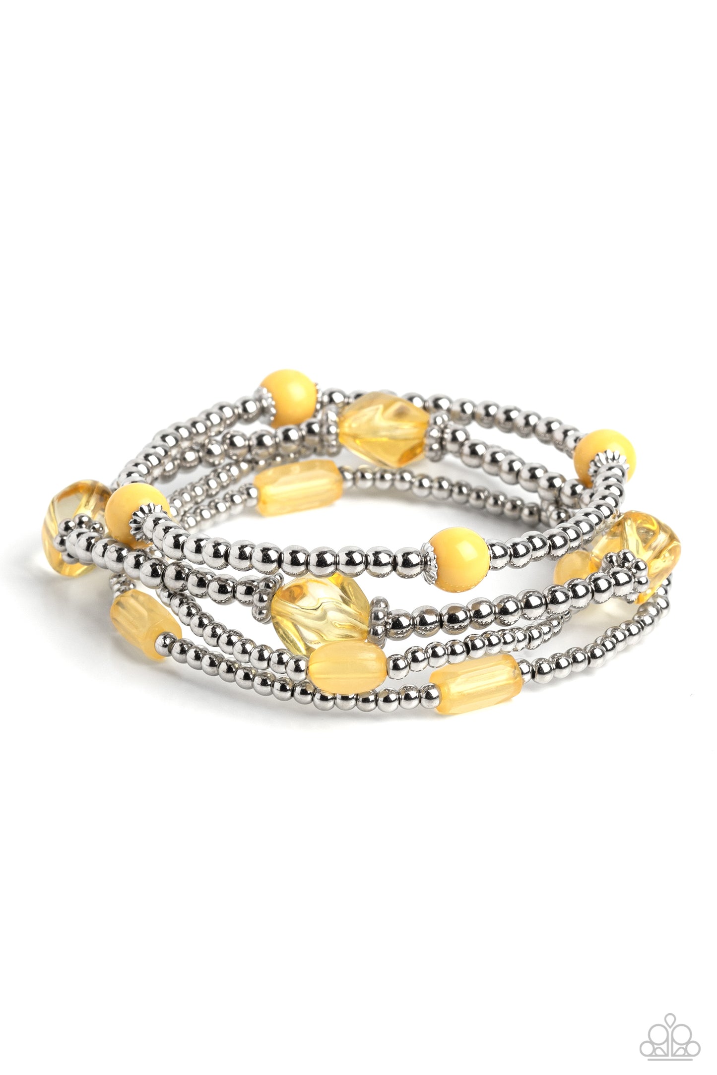 Geometric Guru - yellow - Paparazzi bracelet
