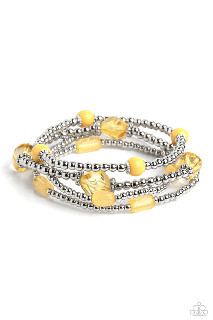 Geometric Guru - yellow - Paparazzi bracelet