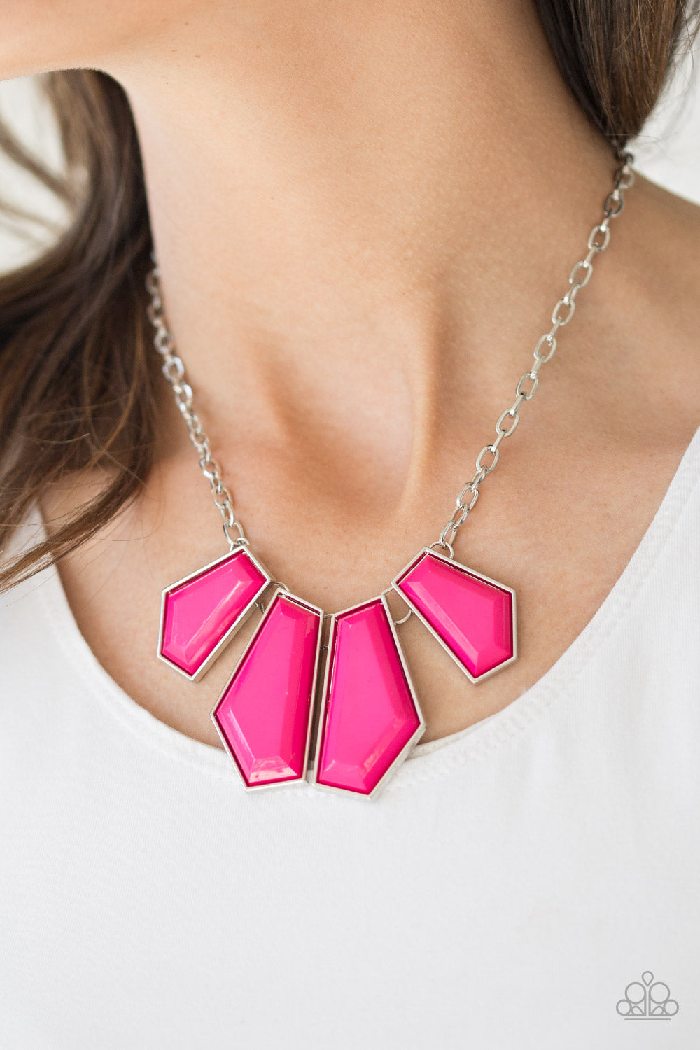 Get Up and GEO - pink - Paparazzi necklace
