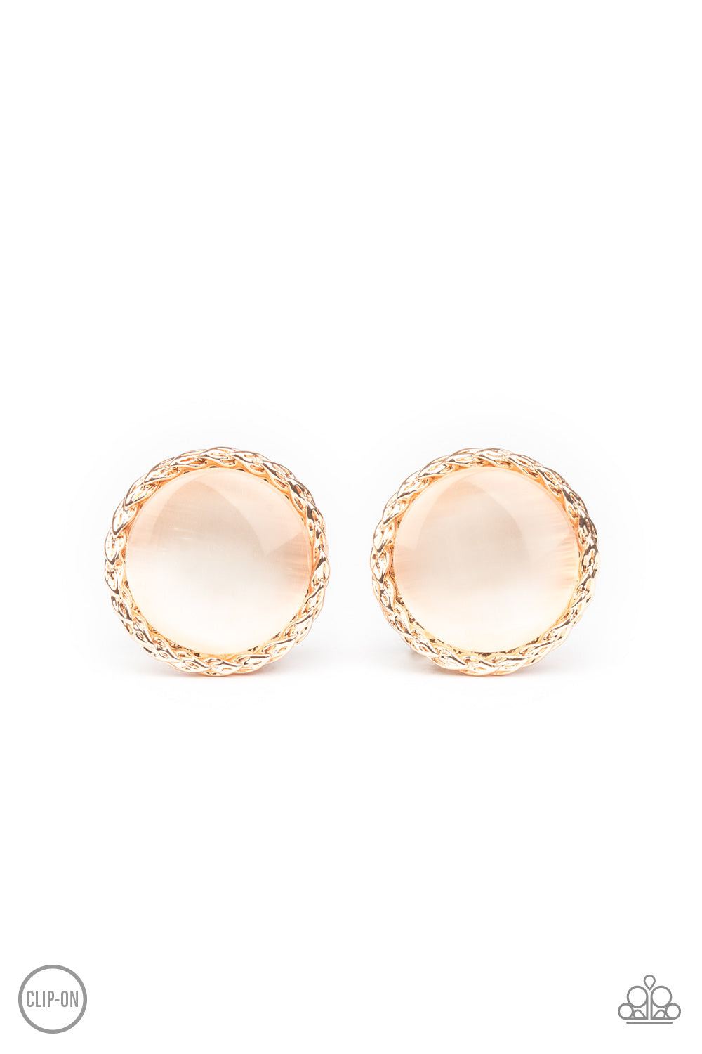 Get Up and GLOW - rose gold - Paparazzi CLIP ON earrings