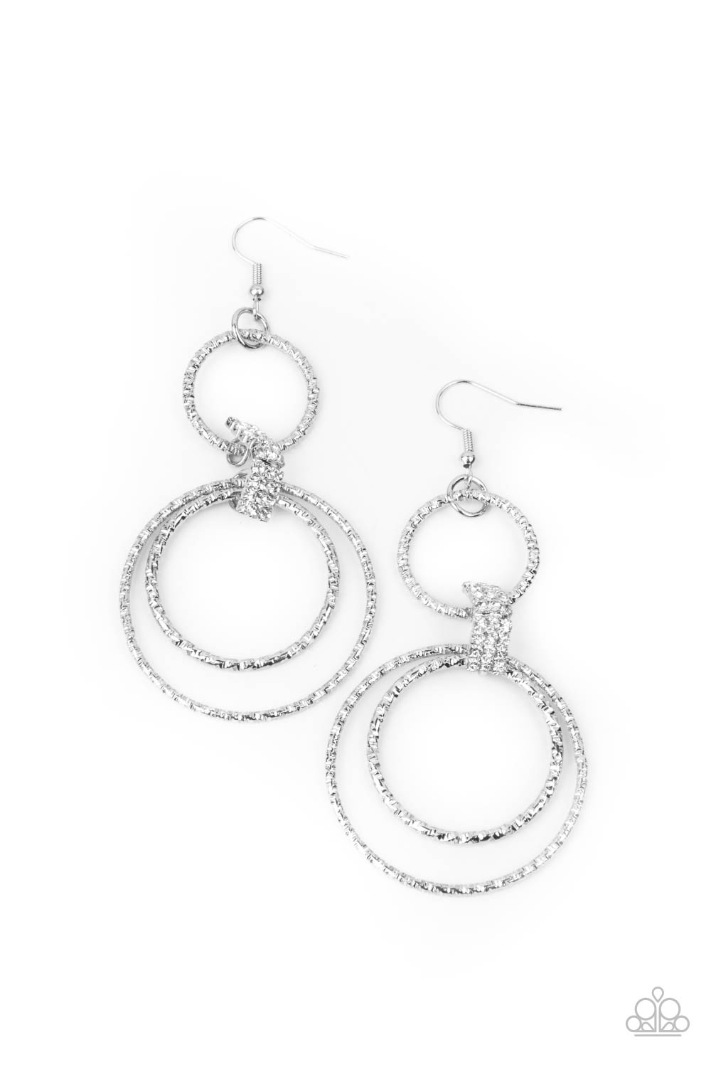 Getting Hitched - white - Paparazzi earrings