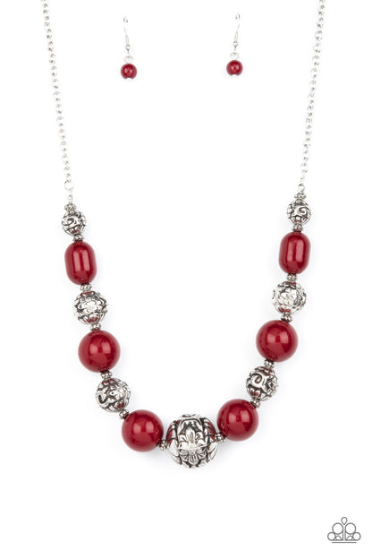 Girl Meets Garden - red - Paparazzi necklace