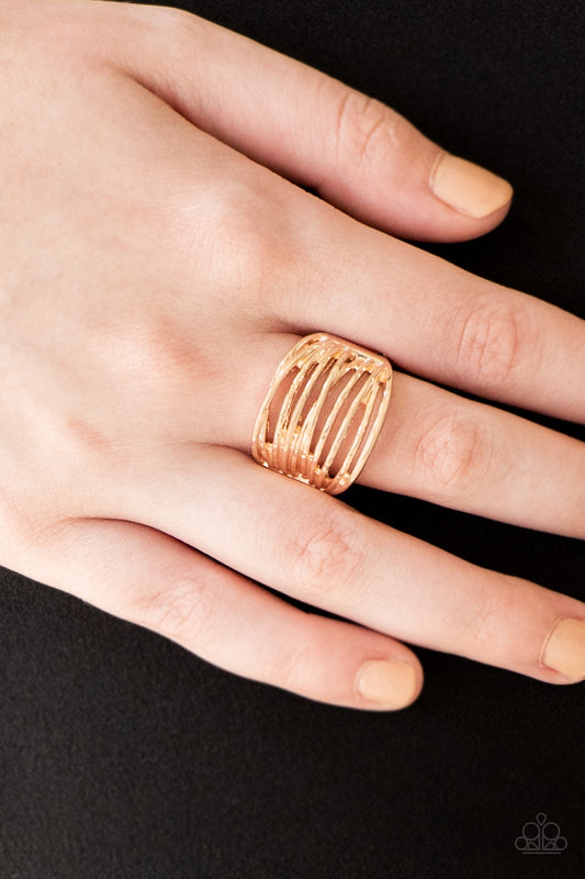 Give Me Space - rose gold - Paparazzi ring