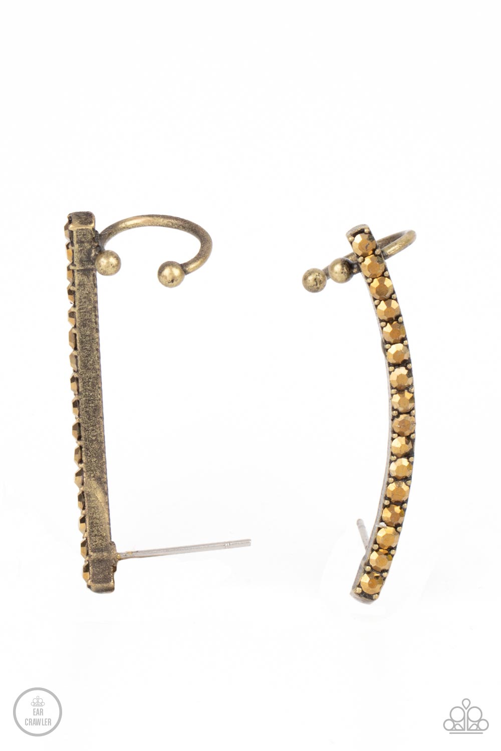 Give Me The SWOOP - brass - Paparazzi earrings