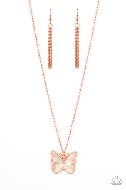 Gives Me Butterflies - copper - Paparazzi necklace