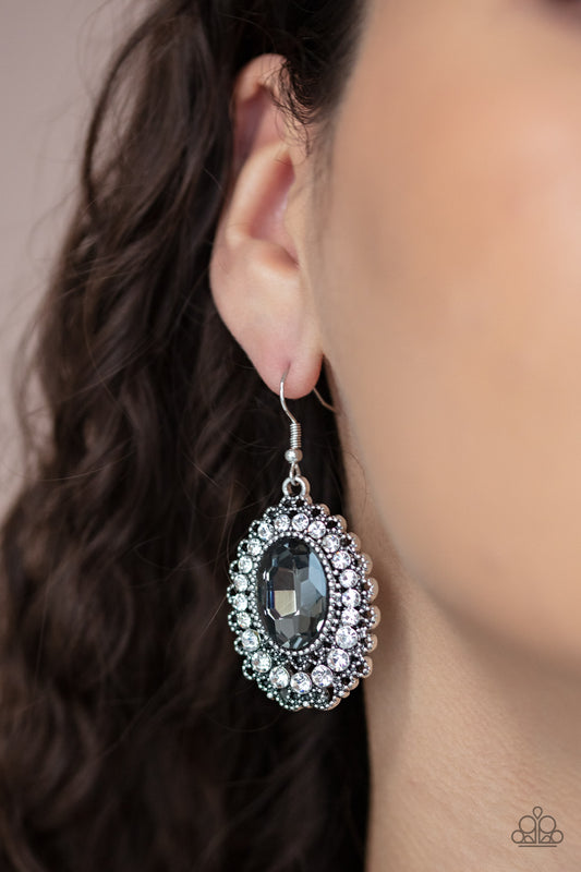 Glacial Gardens - silver - Paparazzi earrings