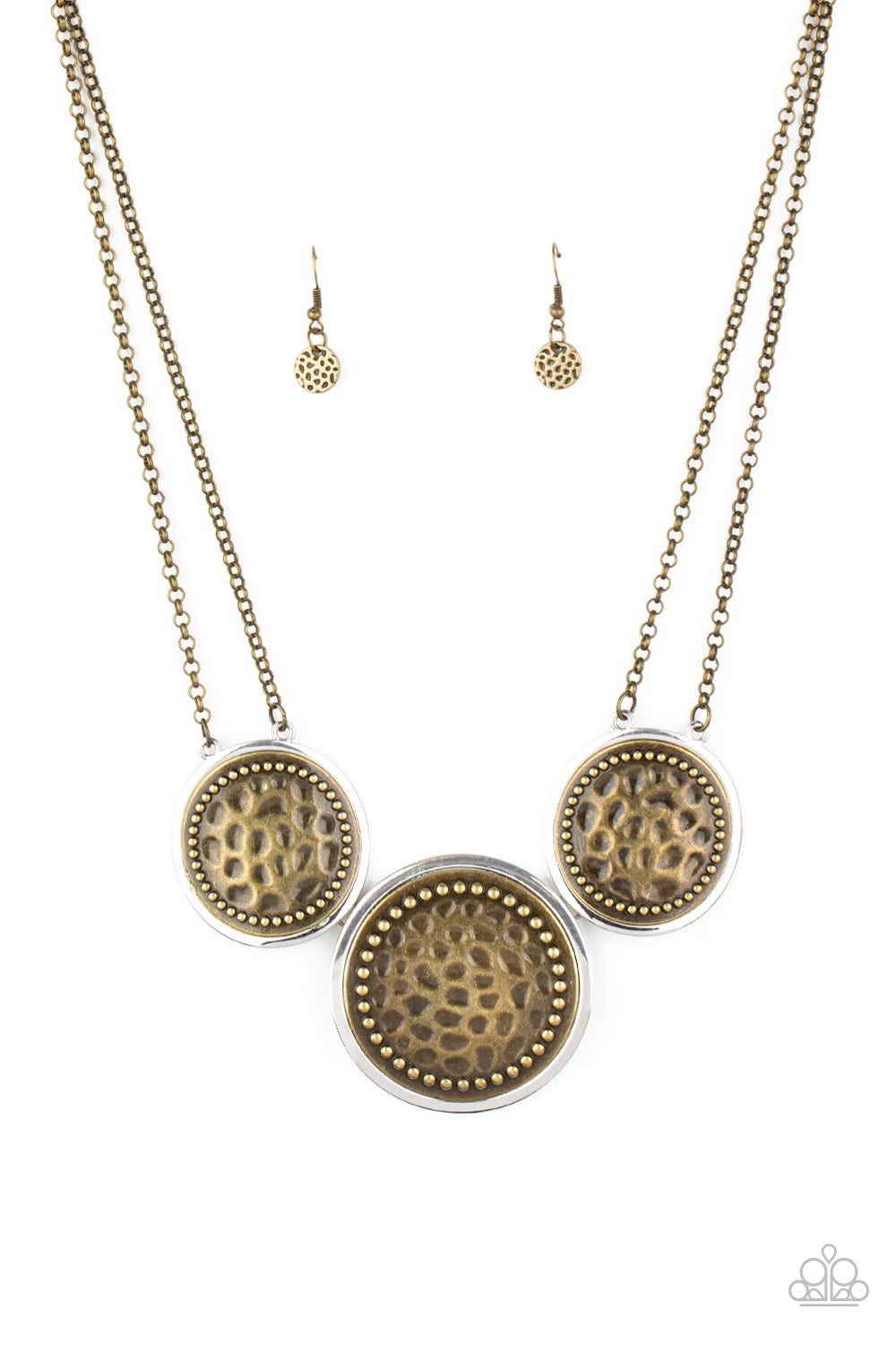Gladiator Glam - brass - Paparazzi necklace