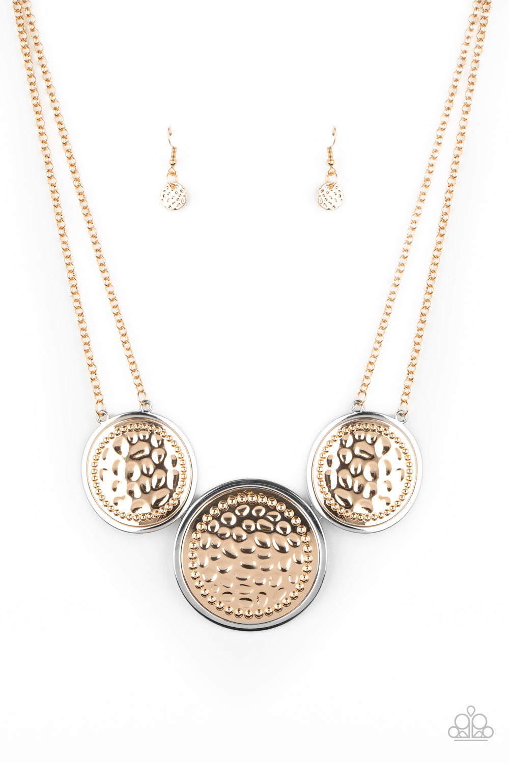 Gladiator Glam - gold - Paparazzi necklace