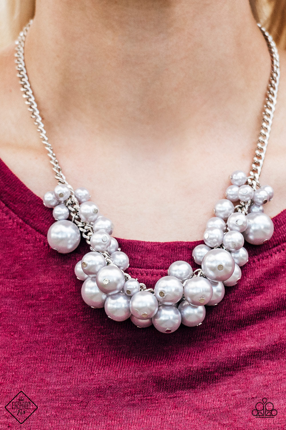 Glam Queen - silver - Paparazzi necklace