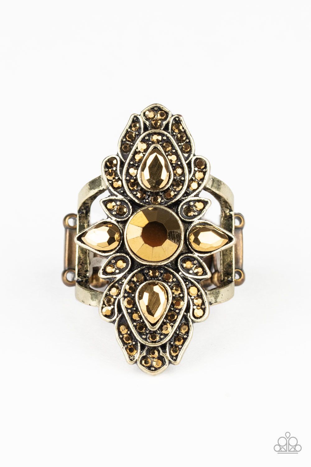 Glam Demand - brass - Paparazzi ring