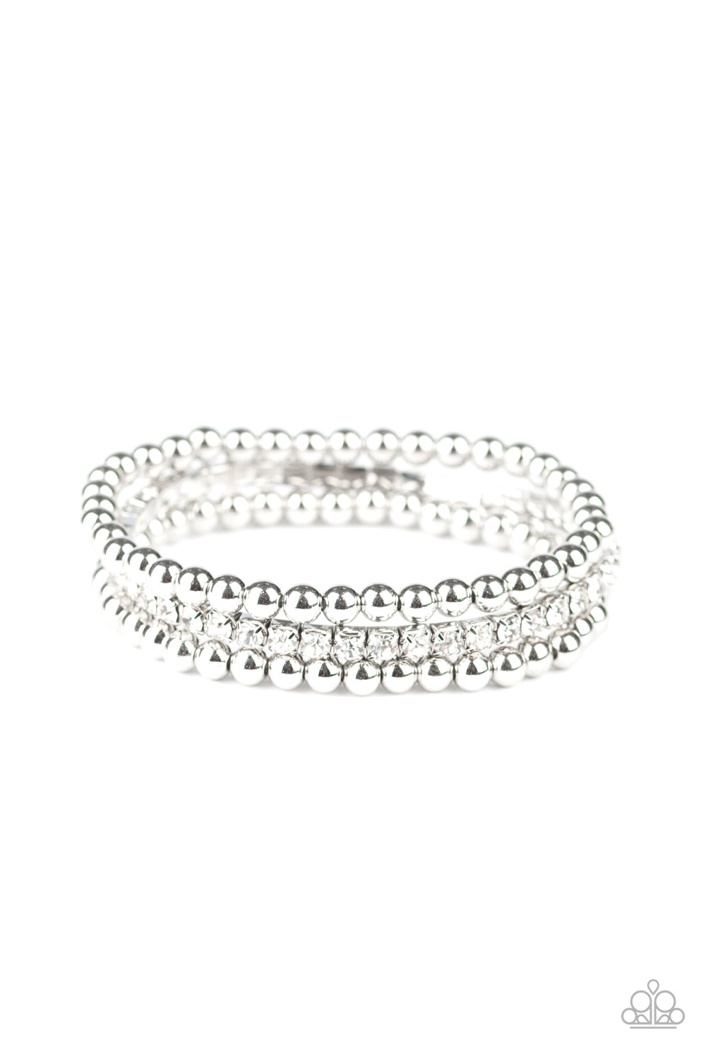 Glam Game - white - Paparazzi bracelet