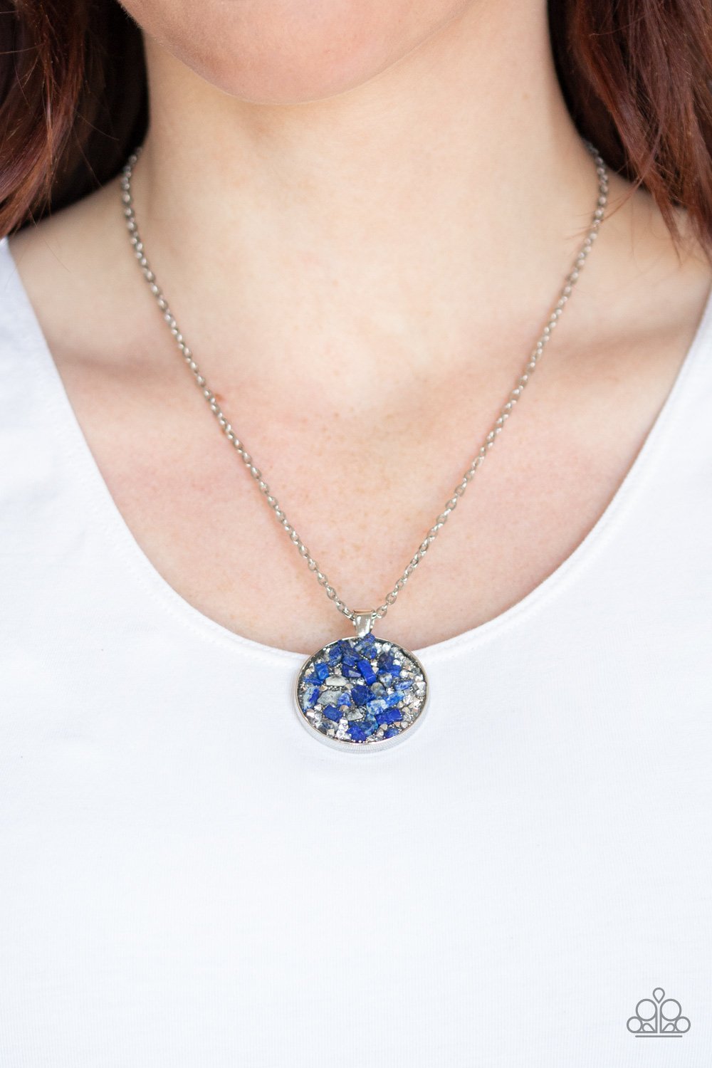 Glam Crush Monday-blue-Paparazzi necklace