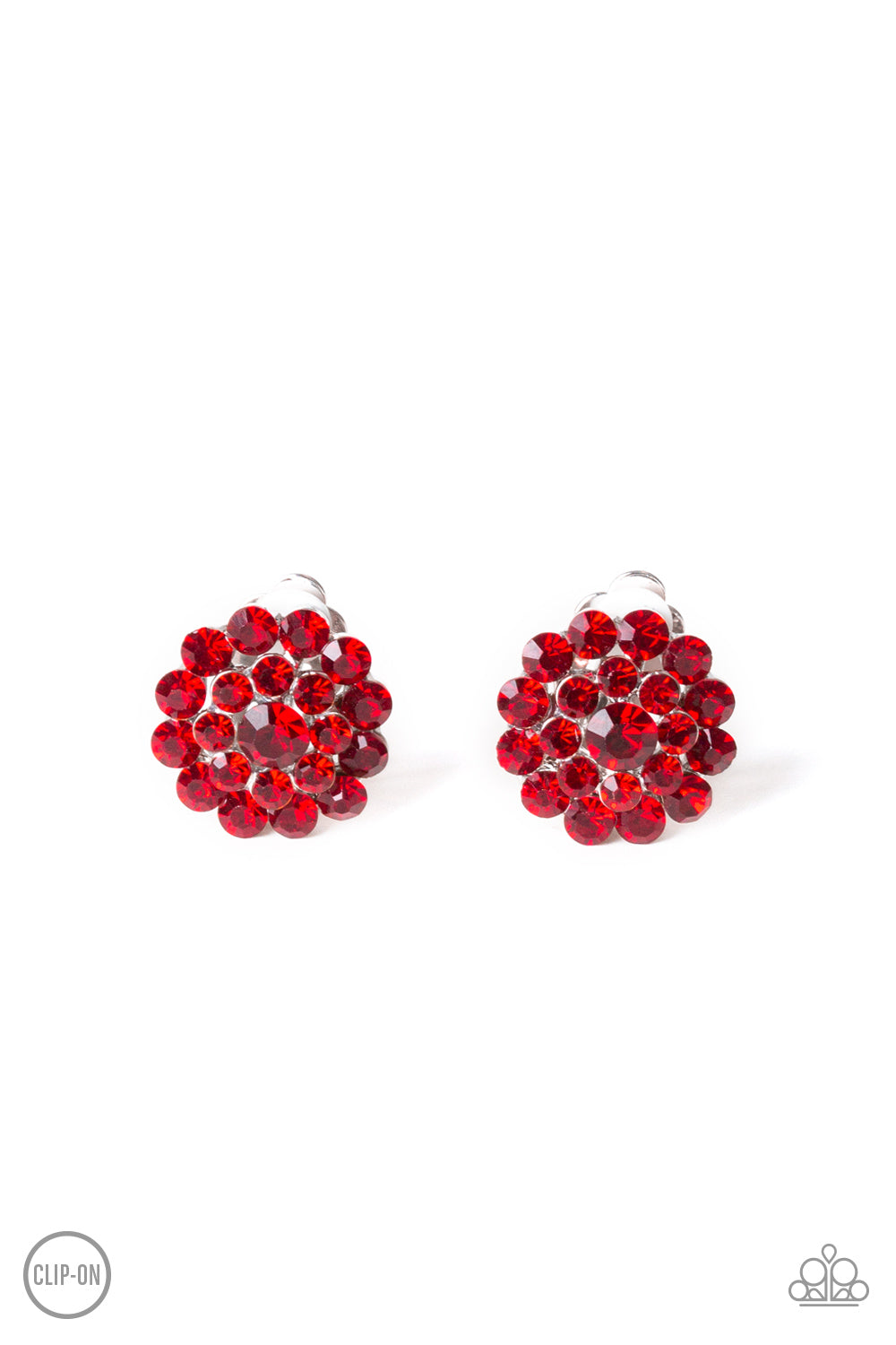 Glammed Out - red - Paparazzi CLIP ON earrings