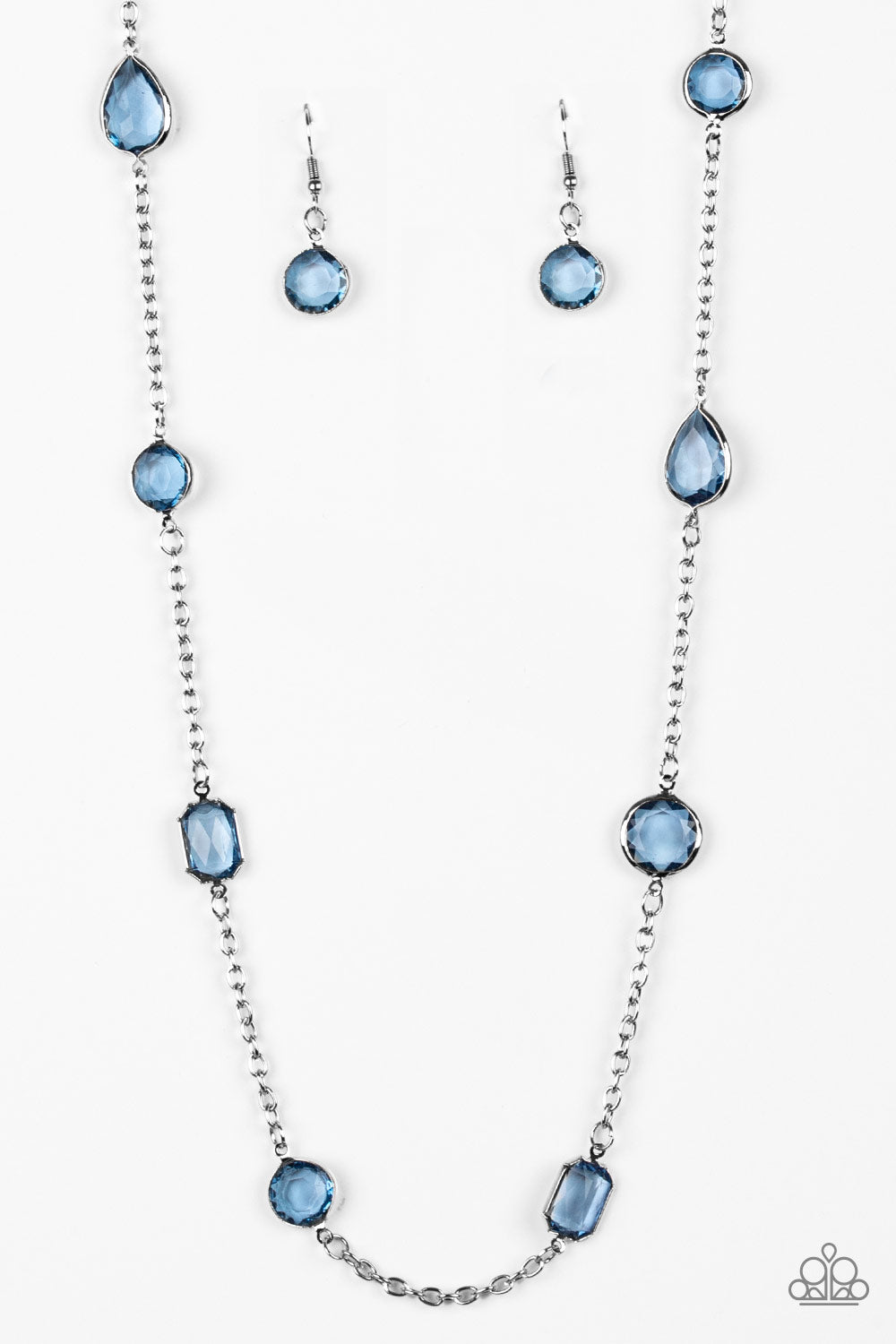 Glassy Glamorous - blue - Paparazzi necklace