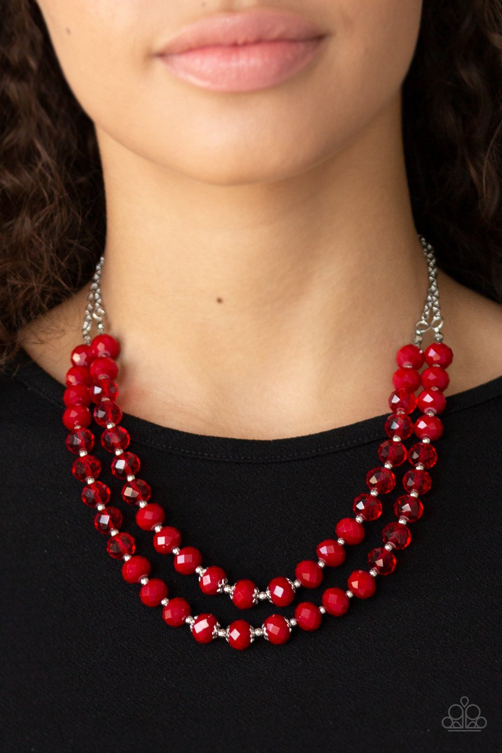 Glitter Gratitude - red - Paparazzi necklace