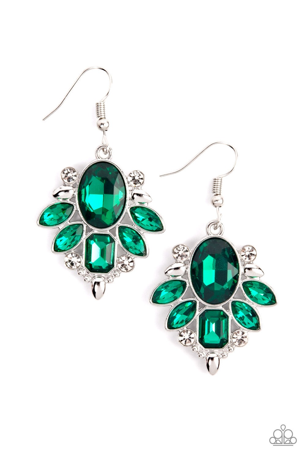 Glitzy Go-Getter - green - Paparazzi earrings