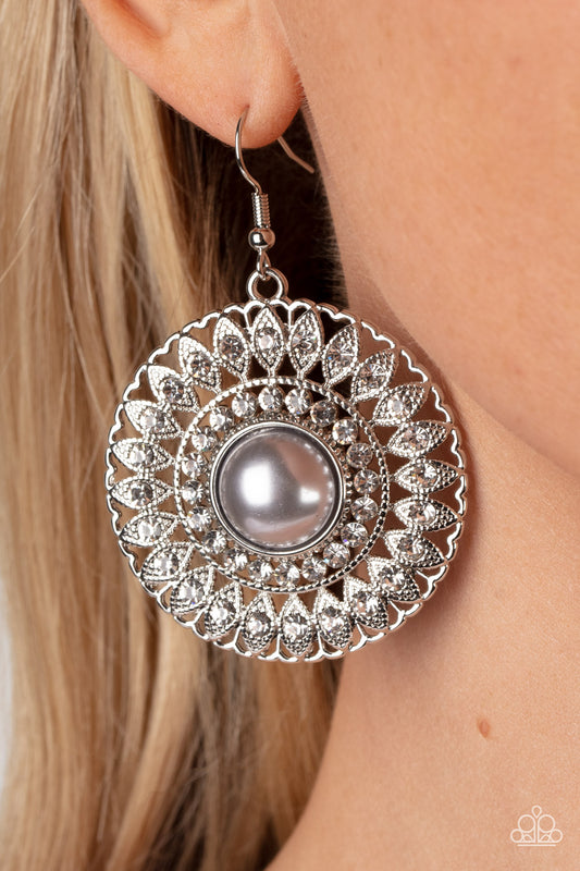 Glorified Glitz - silver - Paparazzi earrings