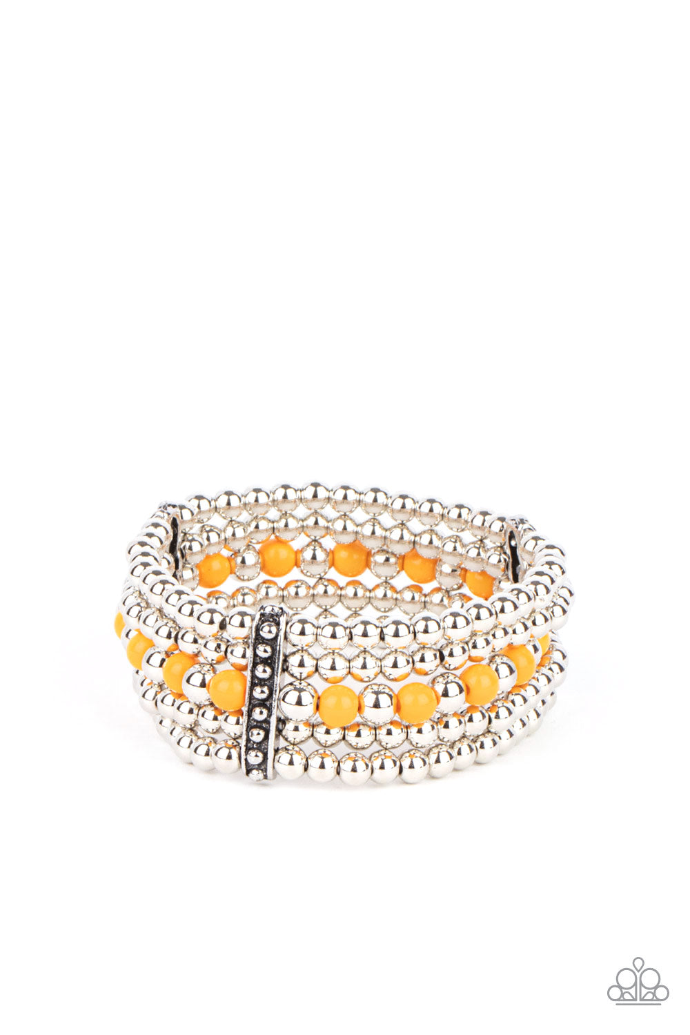 Gloss Over the Details - orange - Paparazzi bracelet