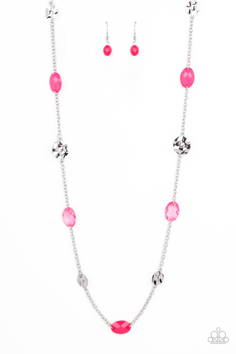 Glossy Glamorous - pink - Paparazzi necklace