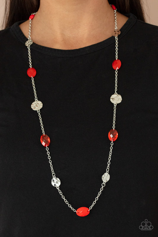Glossy Glamorous - red - Paparazzi necklace